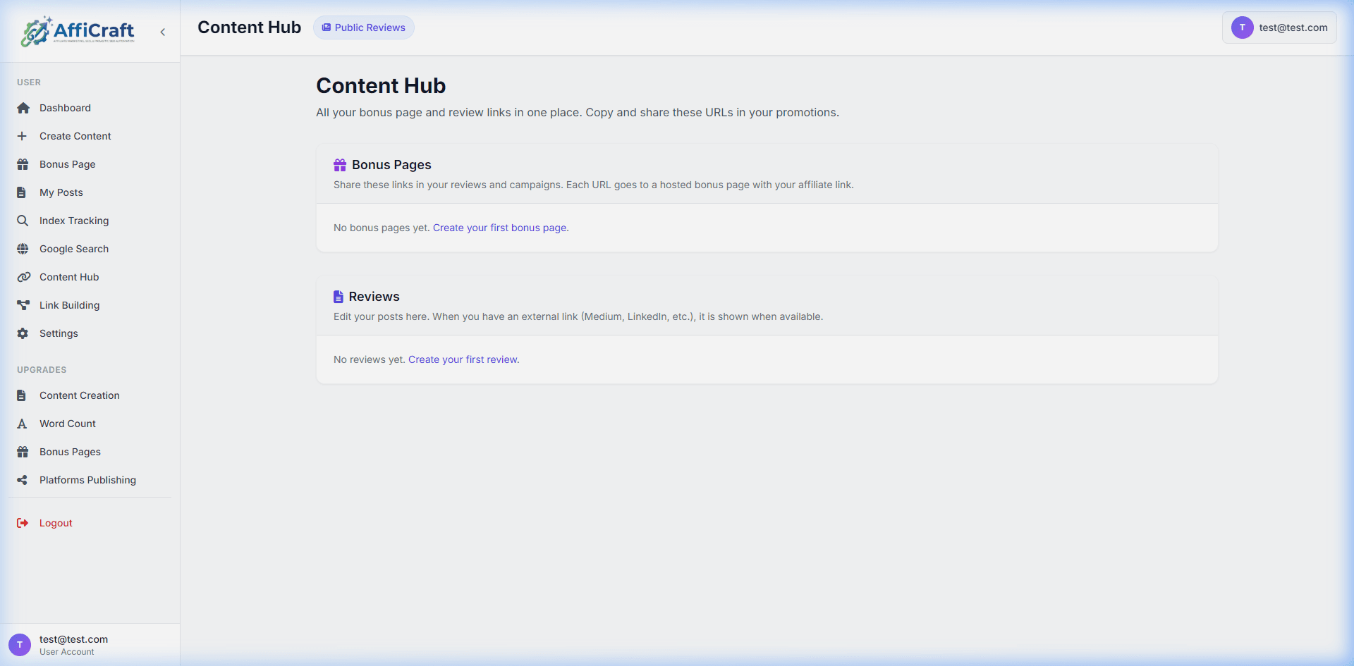 AffiCraft Content Hub