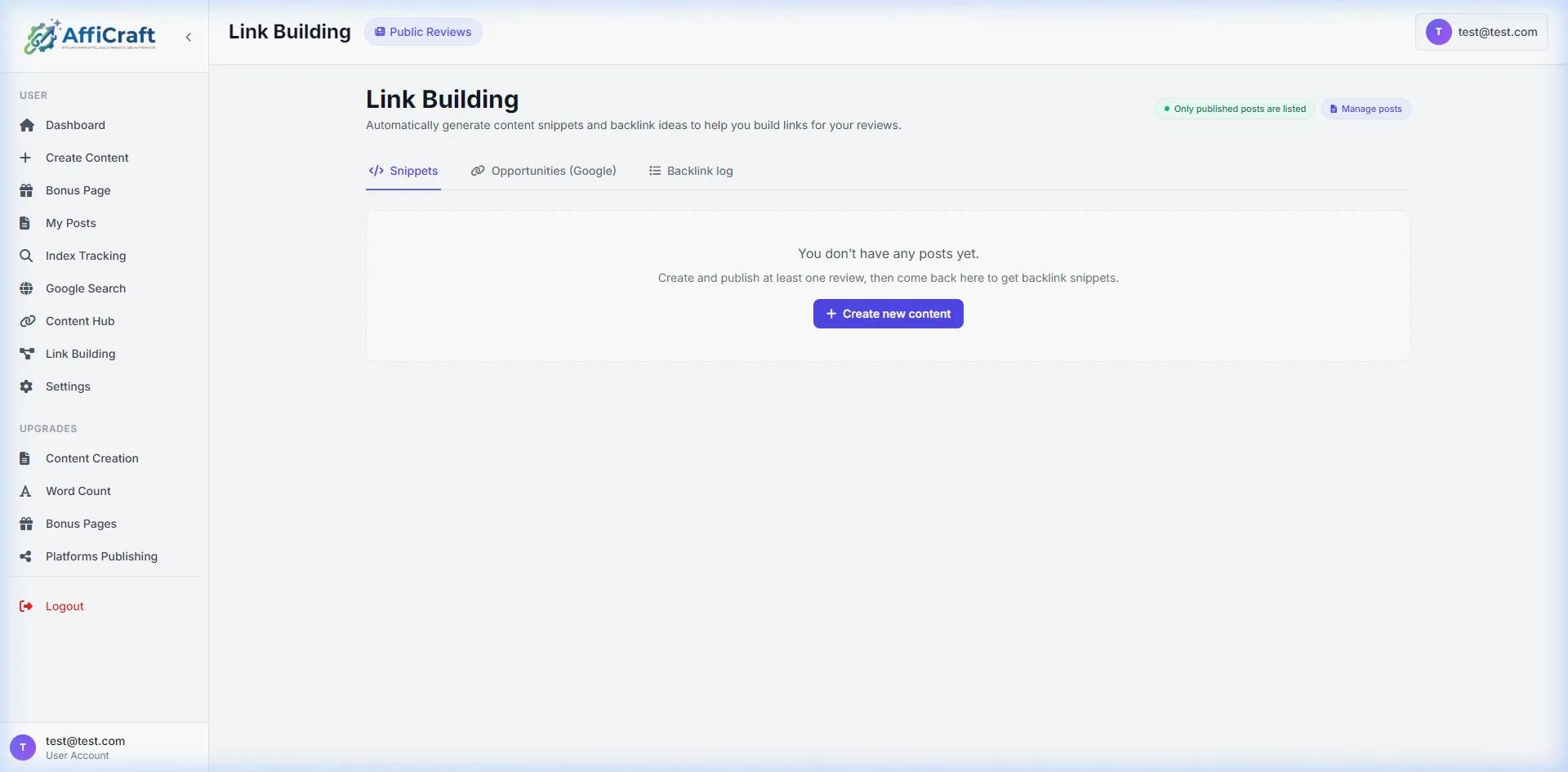 AffiCraft Link Building